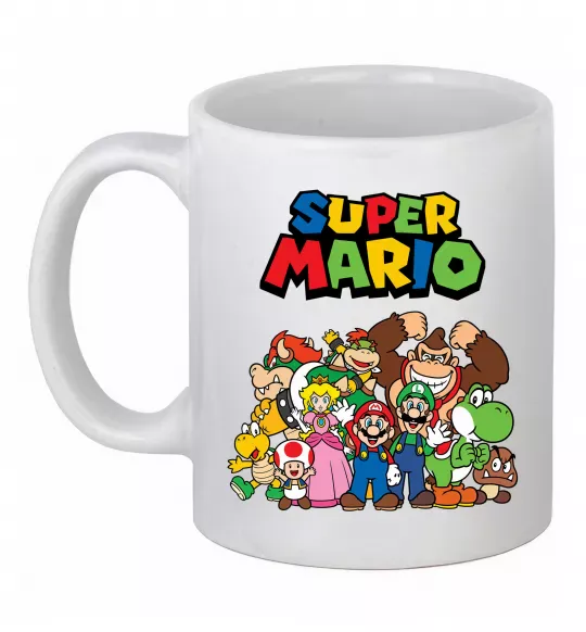 Чашка керамическая Super Mario всі персонажі Белый фото