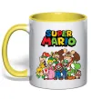 Чашка с цветной ручкой Super Mario всі персонажі Лимонный фото