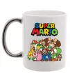 Чашка з кольоровою ручкою Super Mario всі персонажі Срібло фото