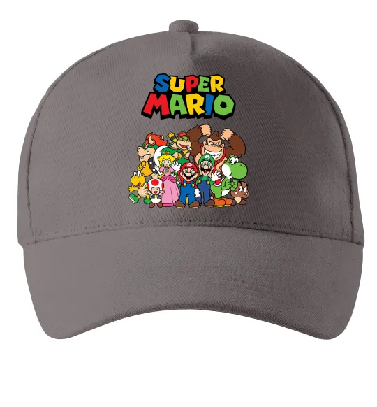Кепка Super Mario всі персонажі Серый фото