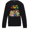 Детский Свитшот Super Mario всі персонажі Черный фото