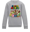 Детский Свитшот Super Mario всі персонажі Серый меланж фото