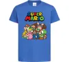 Дитяча футболка Super Mario всі персонажі Яскраво-синій фото