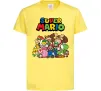 Дитяча футболка Super Mario всі персонажі Лимонний фото