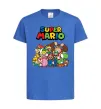 Детская футболка Super Mario всі персонажі Ярко-синий фото