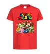 Детская футболка Super Mario всі персонажі Красный фото