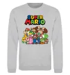 Свитшот Super Mario всі персонажі Серый меланж фото