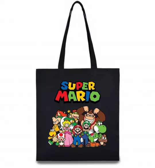 Эко-сумка Super Mario всі персонажі Черный фото