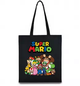 Эко-сумка Super Mario всі персонажі Черный фото
