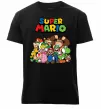 Мужская премиум футболка Super Mario всі персонажі Черный фото