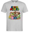 Чоловіча футболка Super Mario всі персонажі Сірий фото