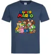 Чоловіча футболка Super Mario всі персонажі Темно-синій фото