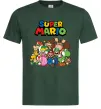 Чоловіча футболка Super Mario всі персонажі Темно-зелений фото