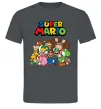 Чоловіча футболка Super Mario всі персонажі Графіт фото