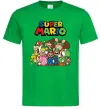 Чоловіча футболка Super Mario всі персонажі Зелений фото