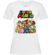 Женская футболка Super Mario всі персонажі Белый фото