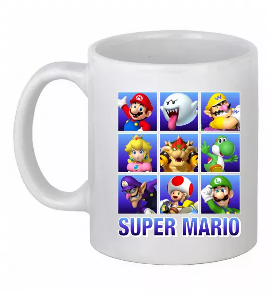 Чашка керамічна Super Mario Characters Білий фото