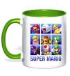Чашка з кольоровою ручкою Super Mario Characters Зелений фото