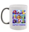 Чашка з кольоровою ручкою Super Mario Characters Срібло фото