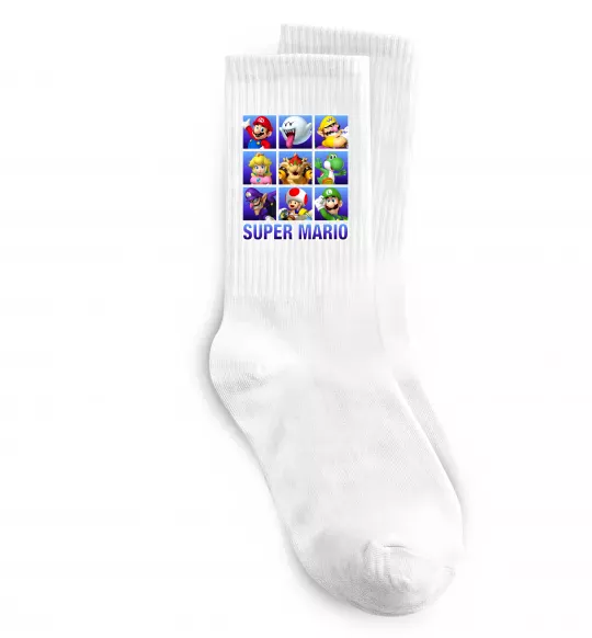 Шкарпетки Super Mario Characters Білий фото