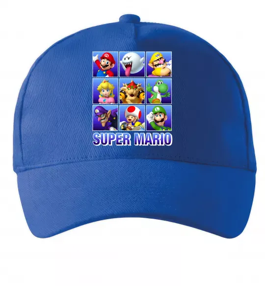 Кепка Super Mario Characters Яскраво-синій фото