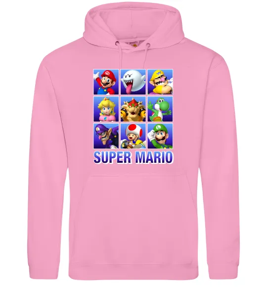 Мужская толстовка (худи) Super Mario Characters Розовый фото