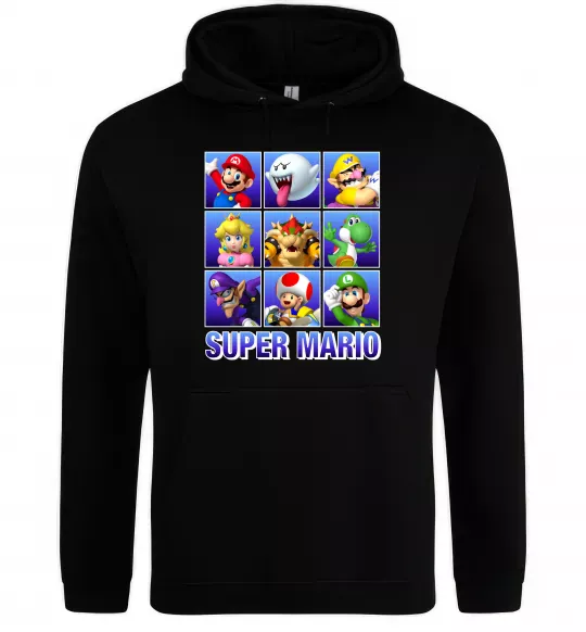 Жіноча толстовка (худі) Super Mario Characters Чорний фото