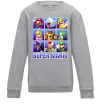 Детский Свитшот Super Mario Characters Серый меланж фото