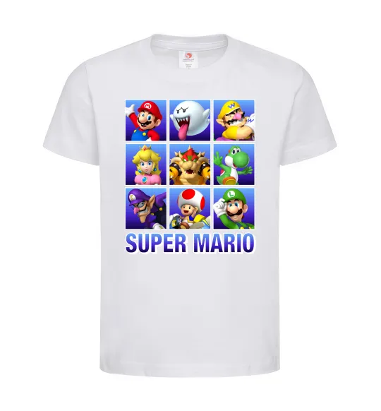 Детская футболка Super Mario Characters Белый фото