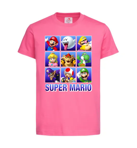 Детская футболка Super Mario Characters Ярко-розовый фото