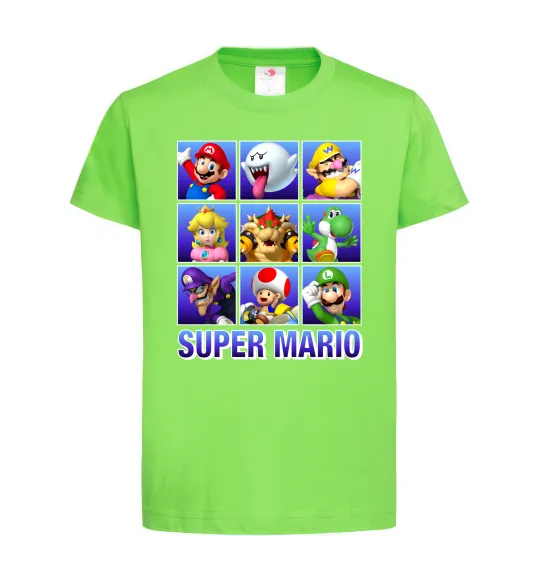 Детская футболка Super Mario Characters Лаймовый фото