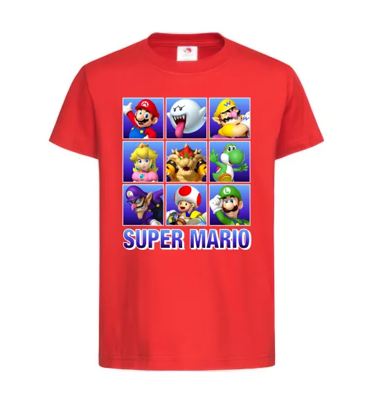 Детская футболка Super Mario Characters Красный фото