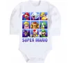Детский боди Super Mario Characters Белый фото