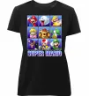 Жіноча преміум футболка Super Mario Characters Чорний фото