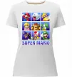 Жіноча преміум футболка Super Mario Characters Білий фото