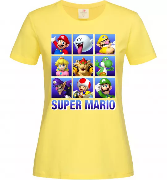Жіноча футболка Super Mario Characters Лимонний фото