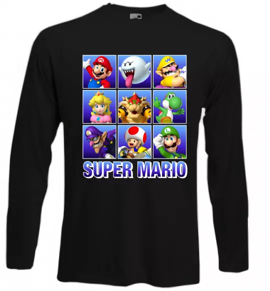 Лонгслів Super Mario Characters Чорний фото