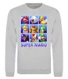 Світшот Super Mario Characters Сірий меланж фото