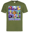 Мужская футболка Super Mario Characters Оливковый фото