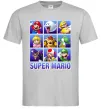 Мужская футболка Super Mario Characters Серый фото