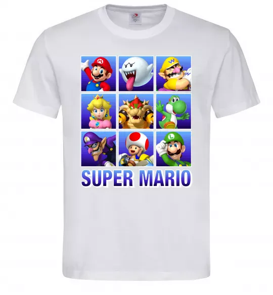 Мужская футболка Super Mario Characters Белый фото
