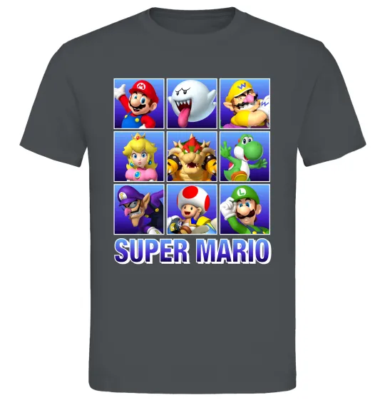 Мужская футболка Super Mario Characters Графит фото