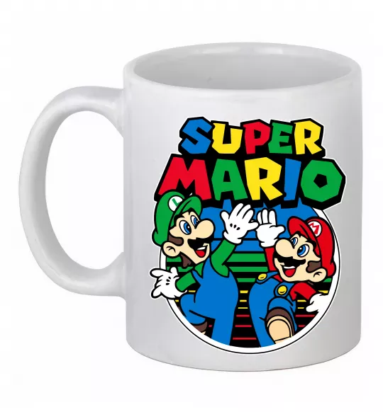 Чашка керамічна Mario and Luigi Білий фото