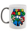 Чашка з кольоровою ручкою Mario and Luigi Срібло фото