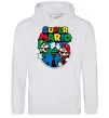 Чоловіча толстовка (худі) Mario and Luigi Сірий меланж фото