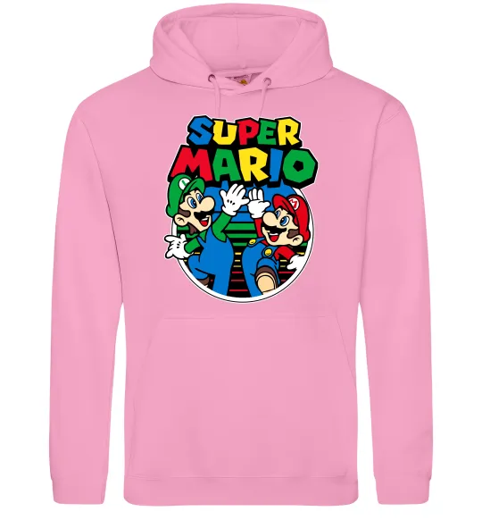 Женская толстовка (худи) Mario and Luigi Розовый фото