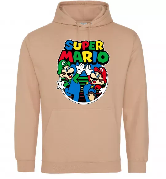 Жіноча толстовка (худі) Mario and Luigi Пісочний фото