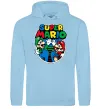 Женская толстовка (худи) Mario and Luigi Голубой фото