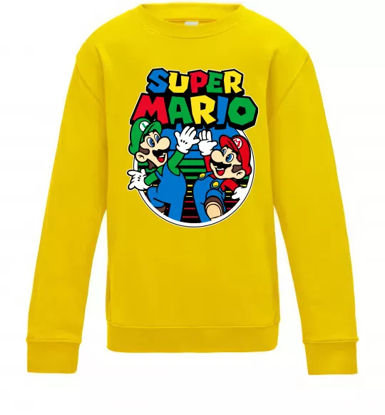 Дитячий світшот Mario and Luigi Сонячно жовтий фото