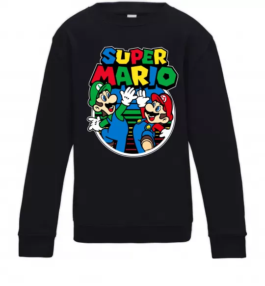 Дитячий світшот Mario and Luigi Чорний фото